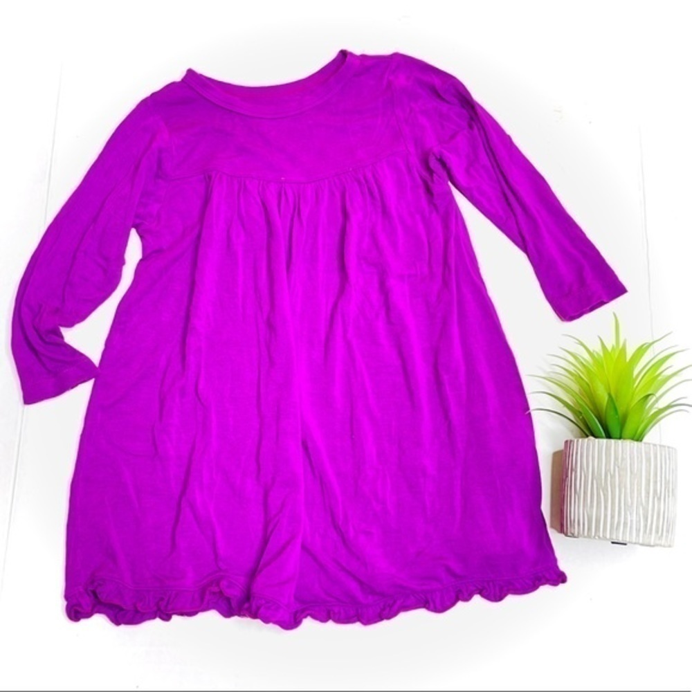 kickee Pants Purple Ruffle Hem Swing Dress
